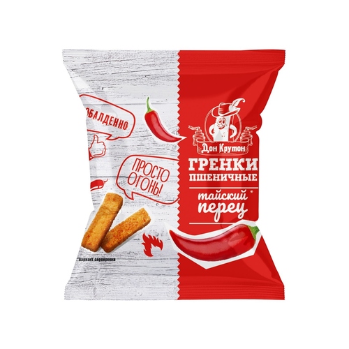 Гренки ржано-пшеничные, вкус: Тайский перец, (ДОН КРУТОН)