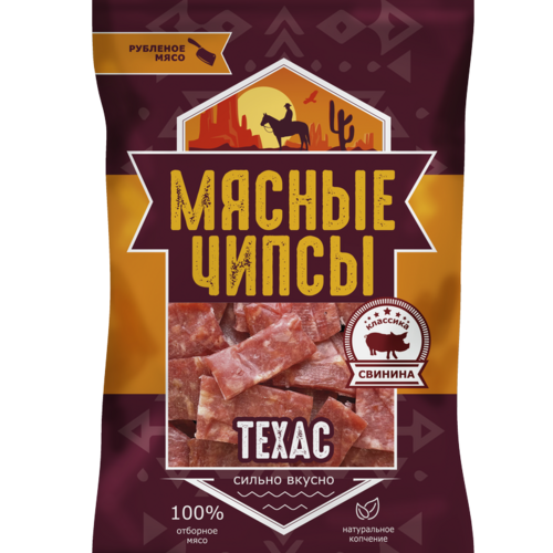 Рубленые чипсы из свинины, вкус: Техас, (FAT BUFFALO)